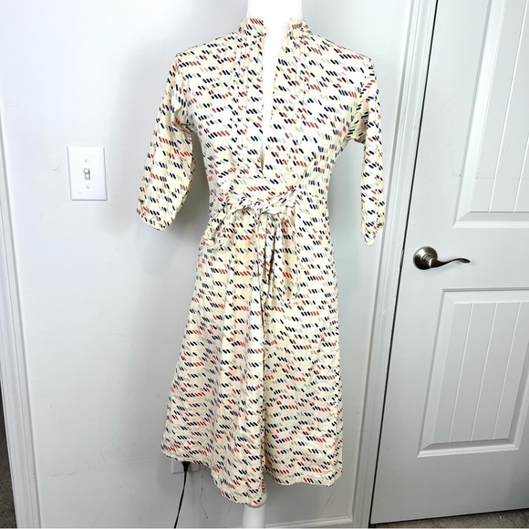 Porridge Dress womens 2 Sheath Belted Knee Length Multicolor Spring Dress - Picture 5 of 9